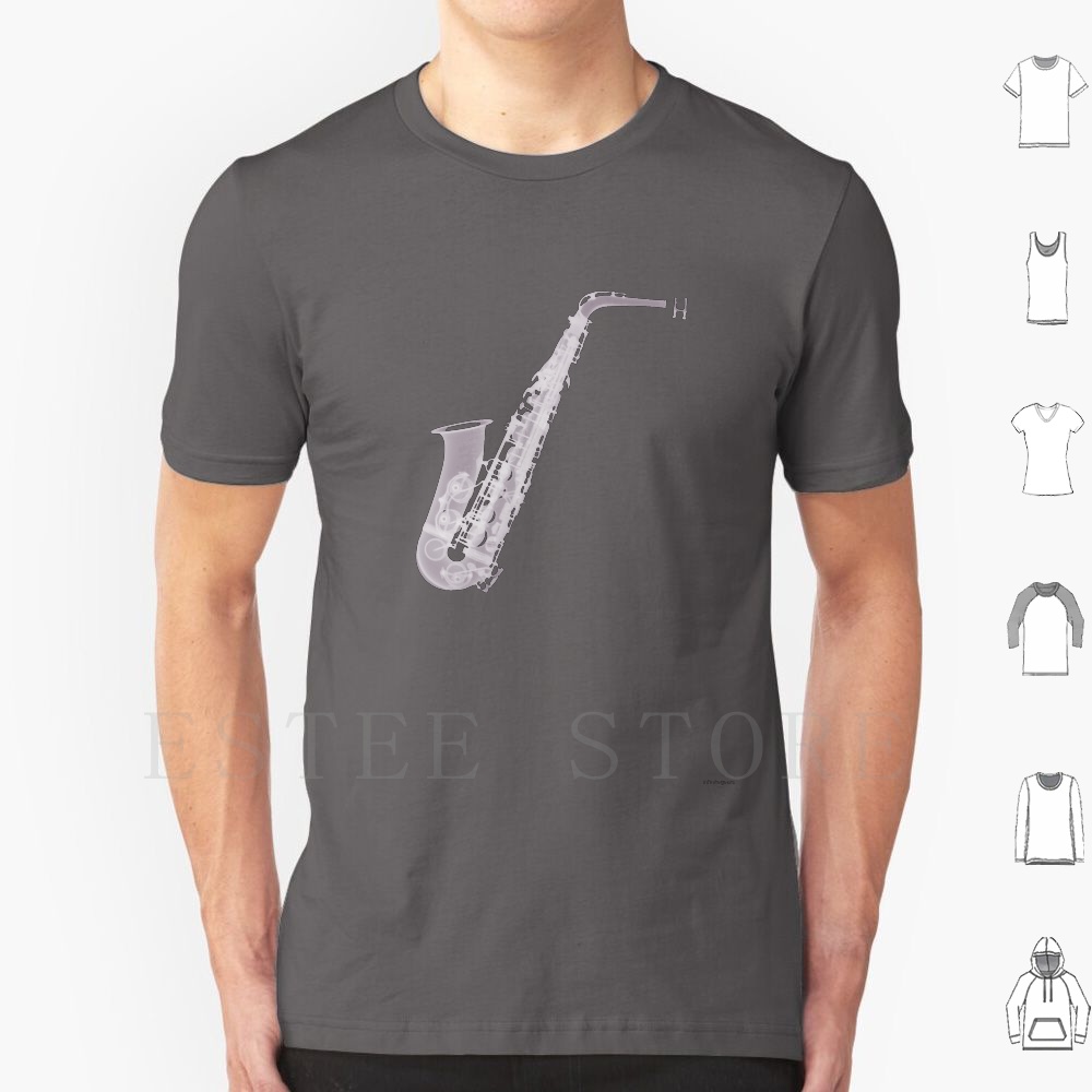 Musical Instrument Image - Saksafon-X-Ray T Shirt DIY Büyük Boy