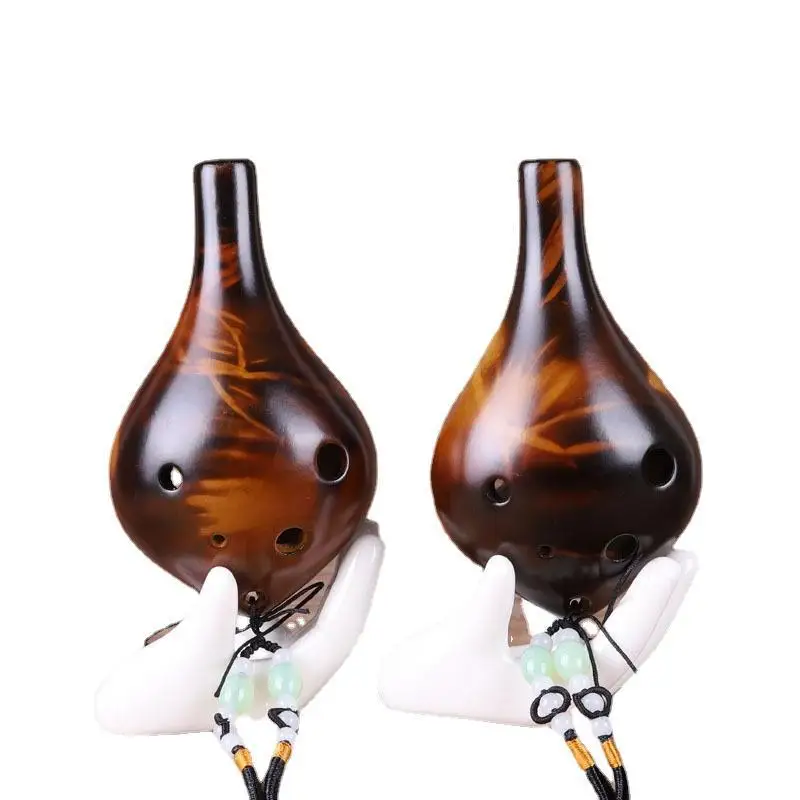 Musical Instrument In Chinese - 6 delik küçük boyutu Ocarina Strawfire