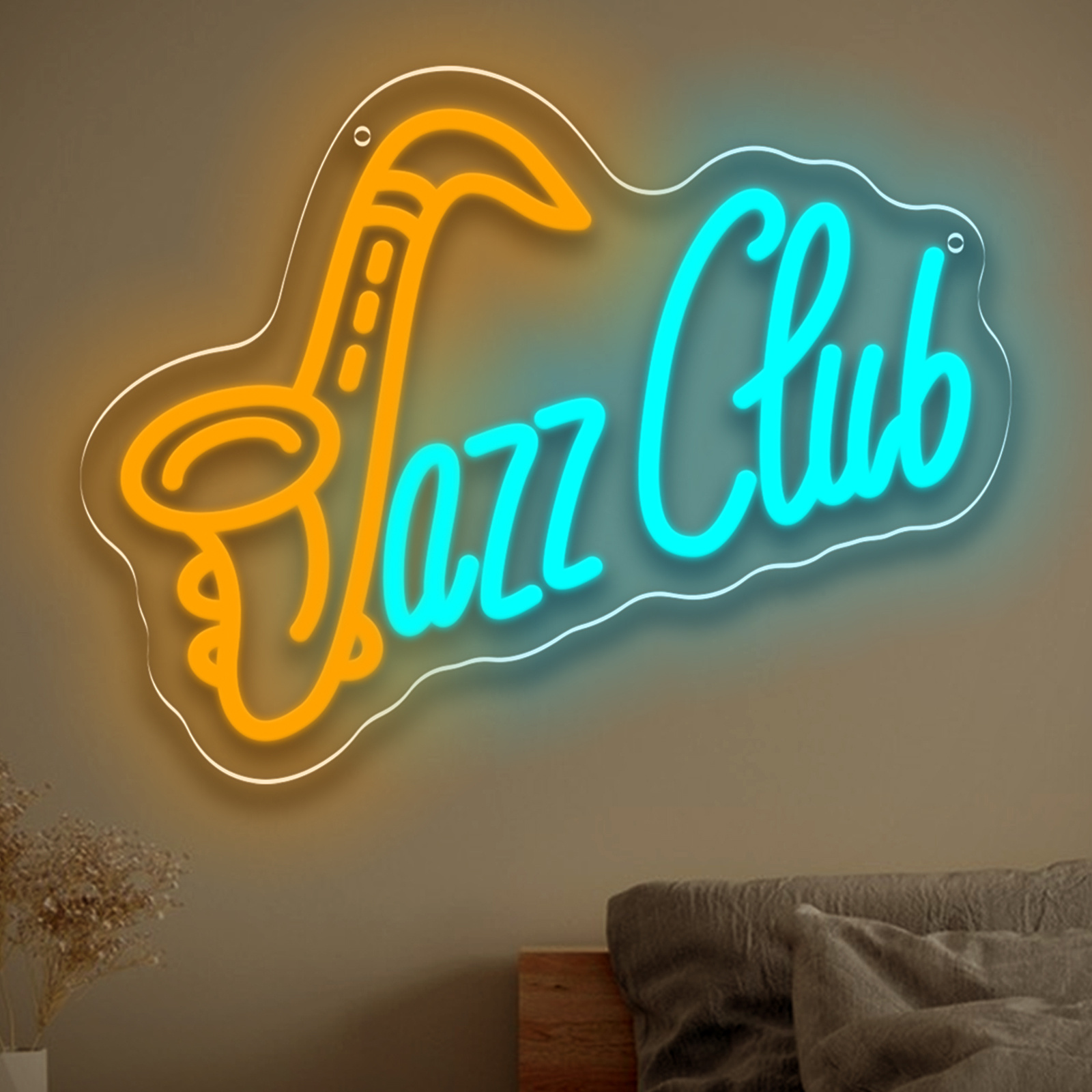 Caz Kulübü LED Neon Tabela Sak - Musical Instrument Image incelemesi ve fiyatı