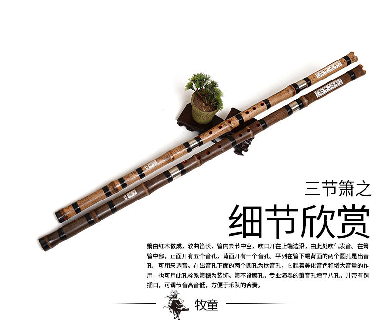 Çin Bambu Flütü Xiao Dikey Nef - Musical Instrument Xiao incelemesi ve fiyatı