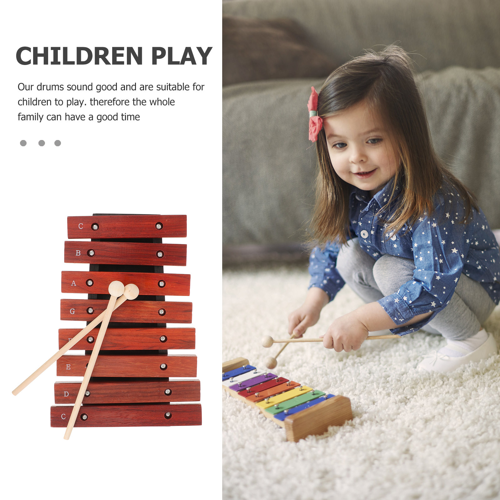 Ahşap Ksilofon 8 Nota Çocuklar - Musical Instrument For Toddlers incelemesi ve fiyatı