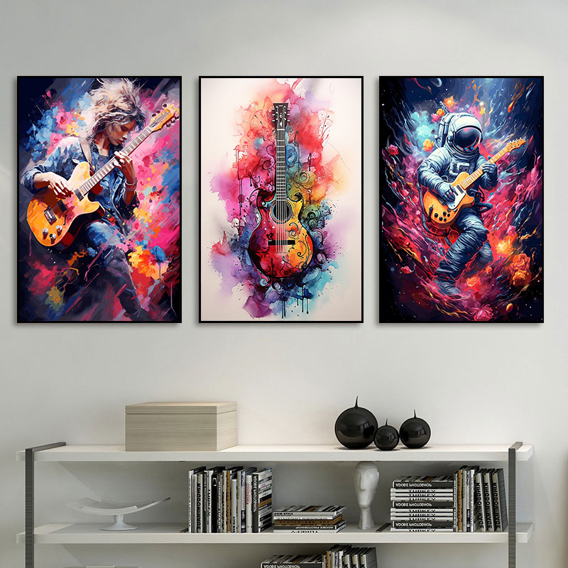 Çerçevesiz Soyut Renkli Sanat  - Musical Instrument Image incelemesi ve fiyatı